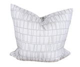 20" X 20" Gray and White Geometric Polyester Zippered Pillow