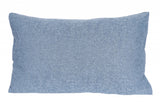 13" X 21" Blue Polyester Zippered Pillow