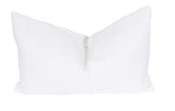 13" X 21" White Polyester Zippered Pillow