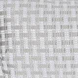 13" X 21" Gray and White Checkered Polyester Zippered Pillow