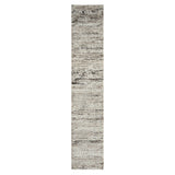 2' X 10' Beige Abstract Distressed Runner Rug