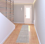 2' X 8' Gray Abstract Runner Rug