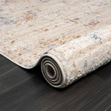 2' X 3' Ivory And Blue Abstract Area Rug