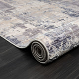 2' X 8' Red Abstract Runner Rug
