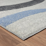 8' X 10' Blue Geometric Area Rug