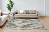 9' x 12' Gray Geometric Area Rug