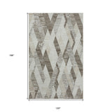 10' x 14' Gray Geometric Area Rug