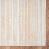 8' Beige Abstract Distressed Runner Rug