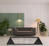 5' X 8' Ivory Floral Area Rug