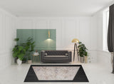 8' X 10' Ivory Floral Area Rug
