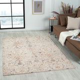 8' X 10' Ivory Floral Area Rug