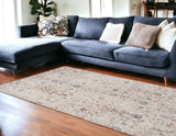 9' X 12' Ivory Floral Area Rug