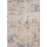 9' X 12' Ivory And Blue Abstract Area Rug
