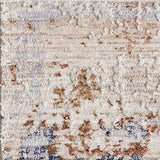 9' X 12' Ivory And Blue Abstract Area Rug