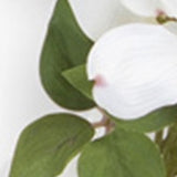 25" Green and White Spring Dogwood Artificial Wreath