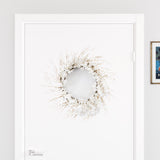 25" Brown and White Artificial Mixed Assortment Wreath