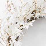 25" Brown and White Artificial Mixed Assortment Wreath