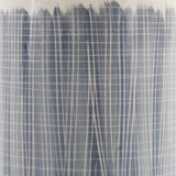 19.25" Terracotta Blue and White Striped Round Floor vase