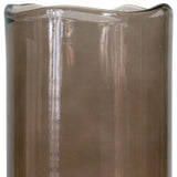 8" Crystal Glass Gray Round Table vase