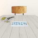 Set of Two White Solid Wood Vanity Tray With Handles