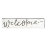 White Solid Wood Welcome Wall Decor