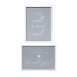 Set Of Two Gray Thankful Wall Decor