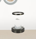 8" Black Flameless Tabletop Hurricane Candle Holder