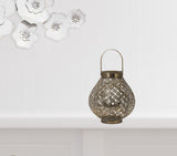 12" Gold Flameless Tabletop Lantern Candle Holder