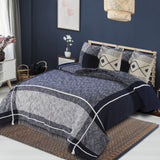 Cream Knitted Cotton Geometric Throw