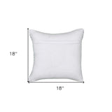 20" X 20" Light Gray 100% Cotton Zippered Pillow