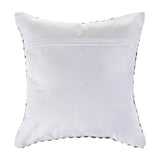 18" X 18" Gray Black And White 100% Cotton Chevron Zippered Pillow