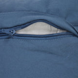 20" X 20" Blue Damask Cotton Blend Zippered Pillow With Tassels