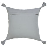 20" X 20" Silver Gray And Light Gray Viscose Zippered Pillow