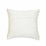 20" X 20" Gray And Ivory 100% Cotton Zippered Pillow