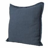 20" X 20" Navy Blue 100% Cotton Zippered Pillow