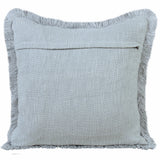 20" X 20" Micro Gray 100% Cotton Zippered Pillow