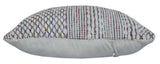 20" X 20" Ivory Red Green Blue Yellow And Orange 100% Cotton Geometric Zippered Pillow