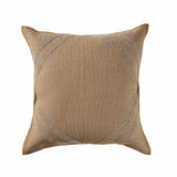 20" X 20" Brown And Tan 100% Cotton Diamond Zippered Pillow