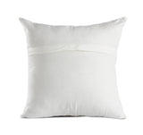 20" X 20" Beige Gray And Off-White 100% Cotton Patchwork Zippered Pillow