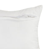 20" X 20" Gray And Light Red Polyester Striped Zippered Pillow