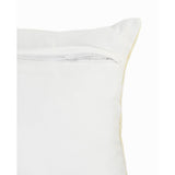 20" X 20" Yellow and White Striped Cotton Zippered Pillow