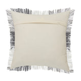 20" X 20" Dark Gray Light Gray White And Pink 100% Cotton Plaid Zippered Pillow