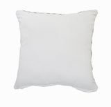 20" X 20" Tan And White 100% Cotton Geometric Zippered Pillow