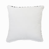 20" X 20" Gray And White 100% Cotton Geometric Zippered Pillow
