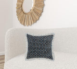 20" X 20" Black Gold And White Polyester And Cotton Blend Geometric Zippered Pillow