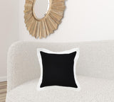 20" X 20" Cinnamon And White 100% Cotton Geometric Zippered Pillow