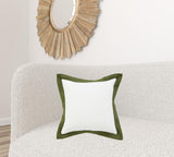 20" X 20" White And Icy Blue 100% Cotton Geometric Zippered Pillow