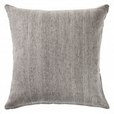 20" X 20" Light Gray And Dark Gray 100% Wool Zippered Pillow