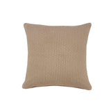 20" X 20" Taupe And Brown 100% Cotton Zippered Pillow