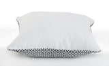18" X 18" Black And White 100% Cotton Geometric Zippered Pillow